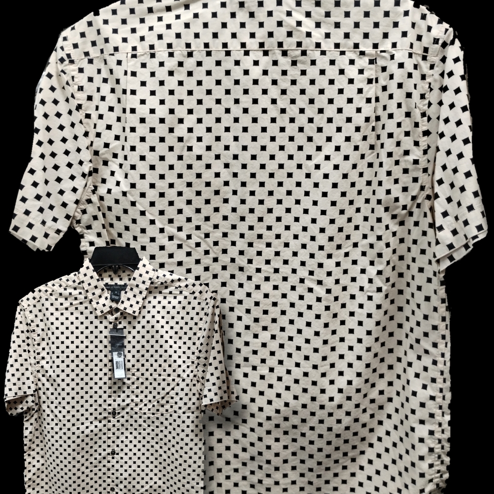 Black and White Checkered Short Sleeve Shirt